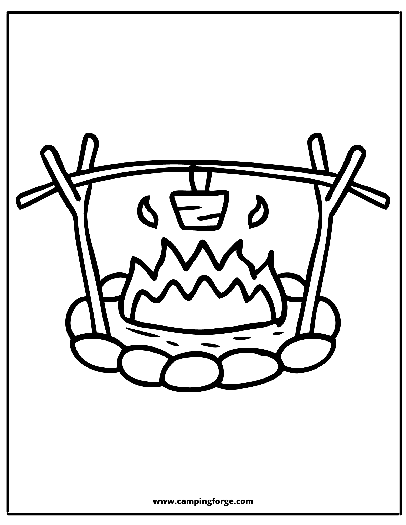 free camping themed coloring pages