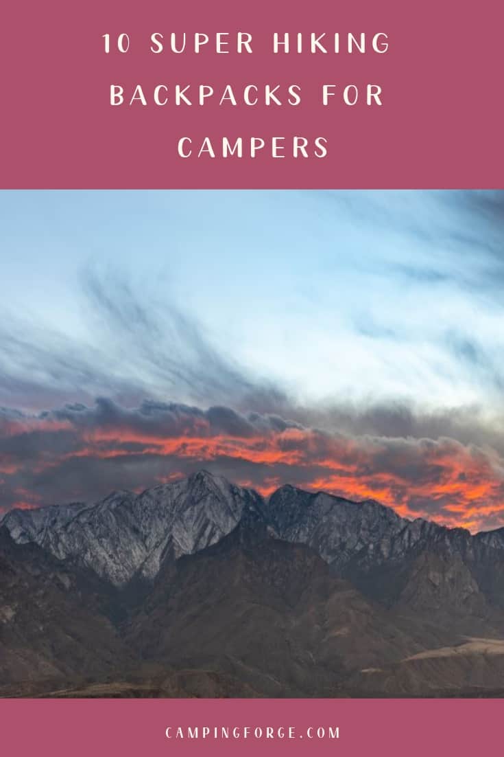 Pinterest image for 10 Super Hiking Backpacks For Campers