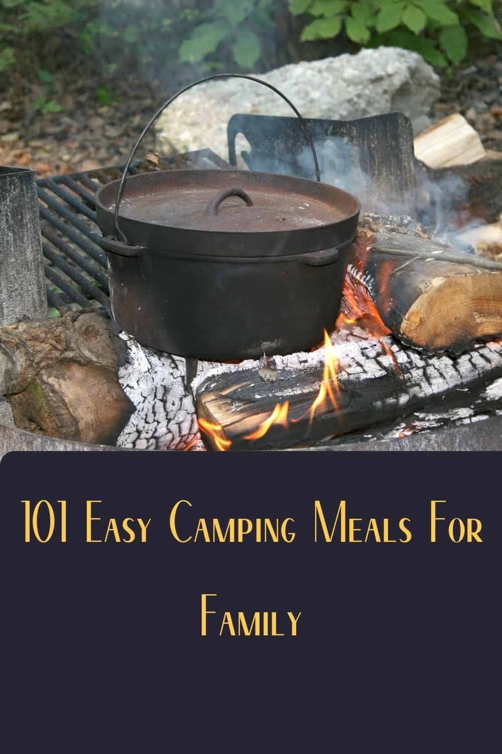 Pinterest image for 101 Easy Camping Meals For Family
