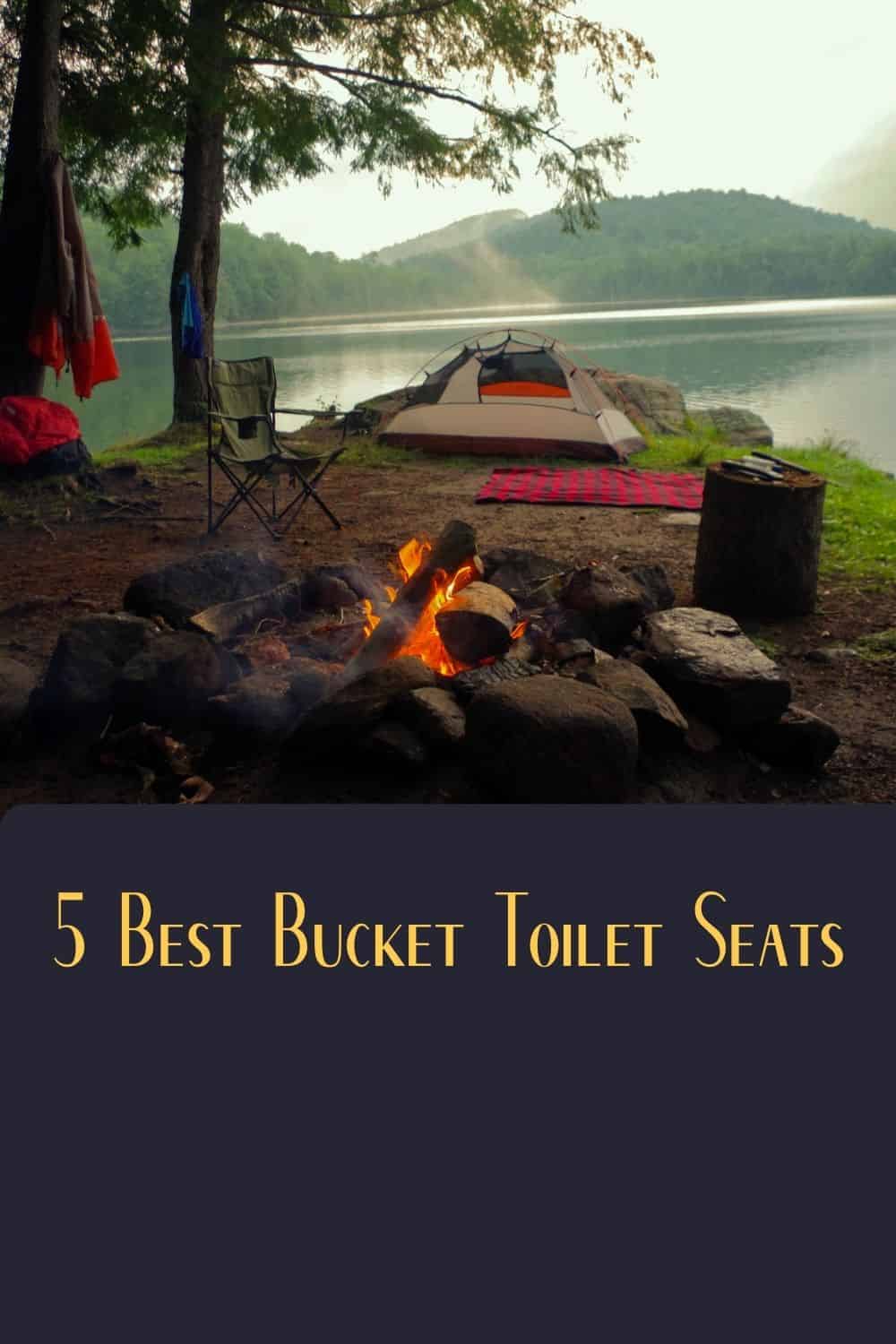 Pinterest image for 5 Best Bucket Toilet Seats