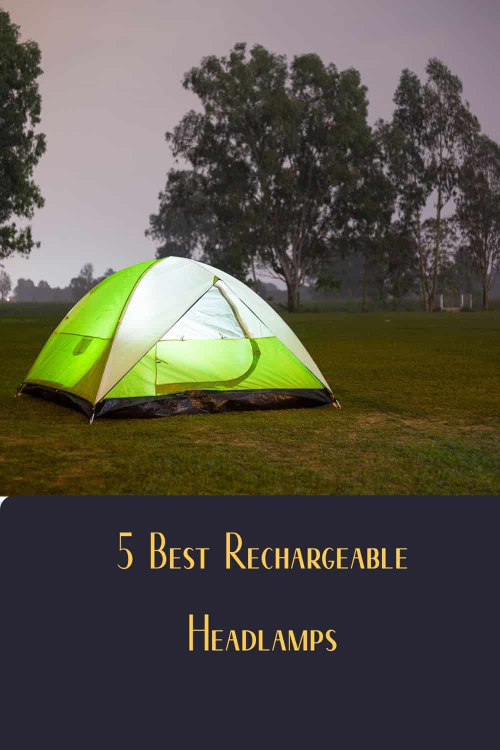 Pinterest image for 5 Best Rechargeable Headlamps