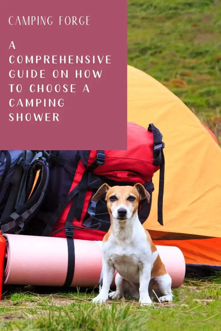 Pinterest image for A Comprehensive Guide On How To Choose A Camping Shower In 2022