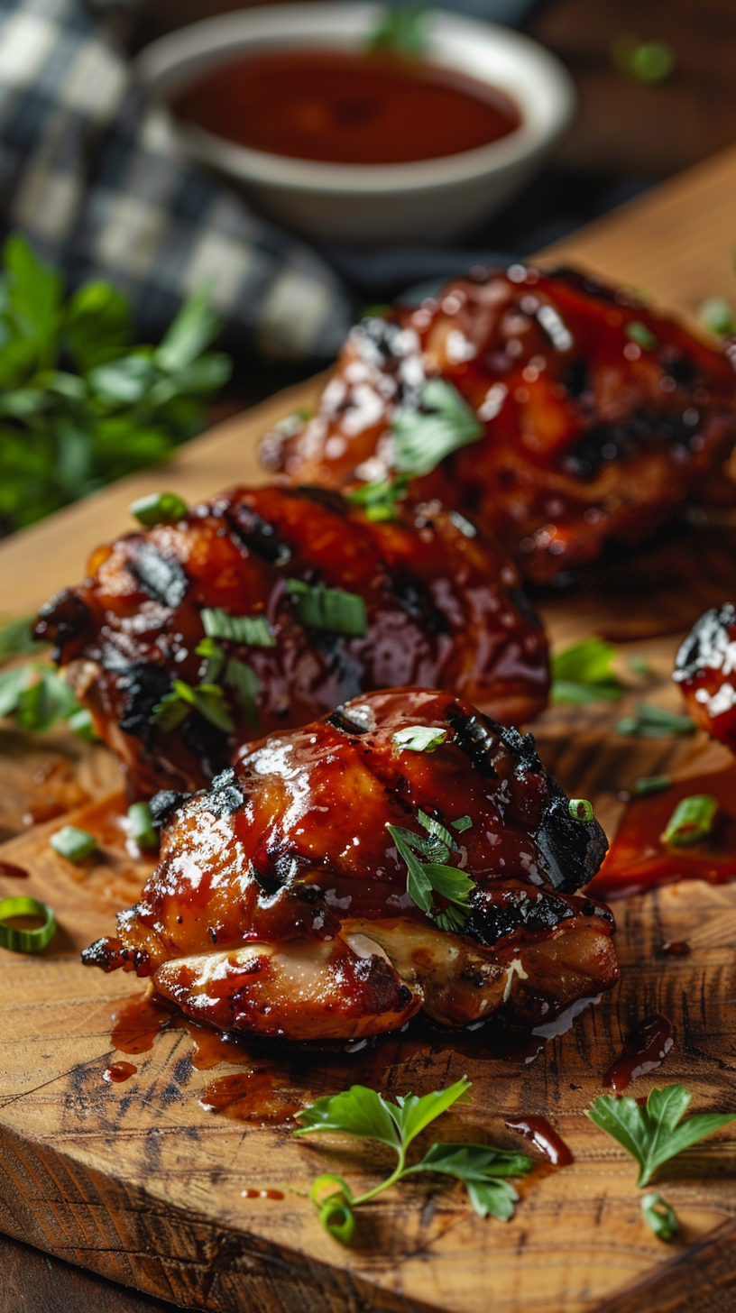 Photo of BBQ Boneless Chicken Thighs