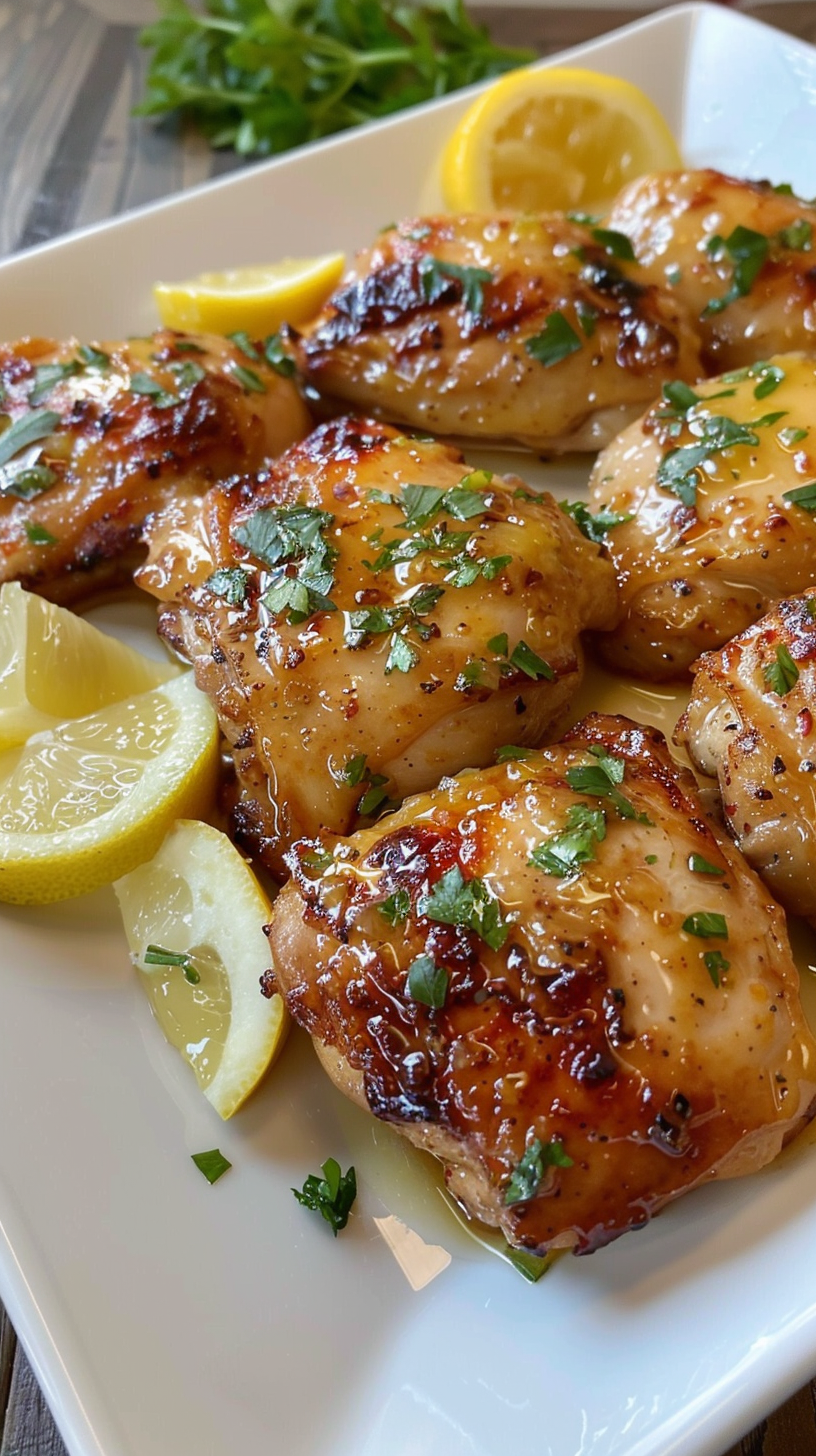 Photo of Air Fryer Lemon Garlic Boneless Chicken Thighs