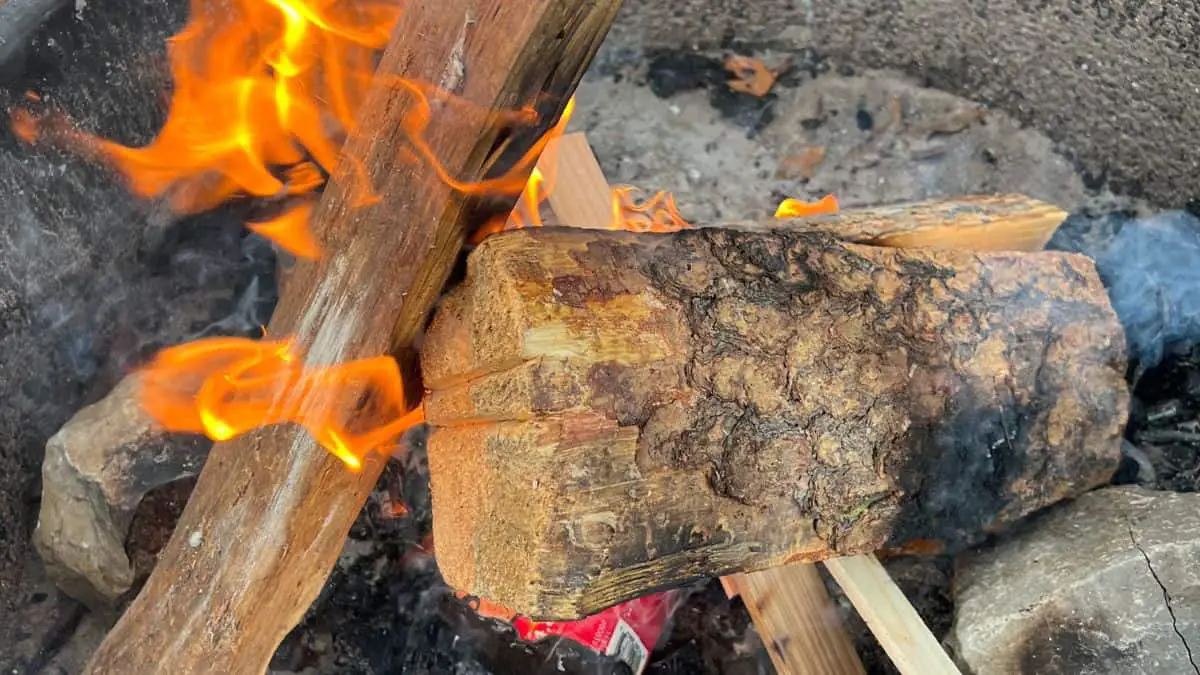 Photograph of a campfire at LBJ National Grasslands