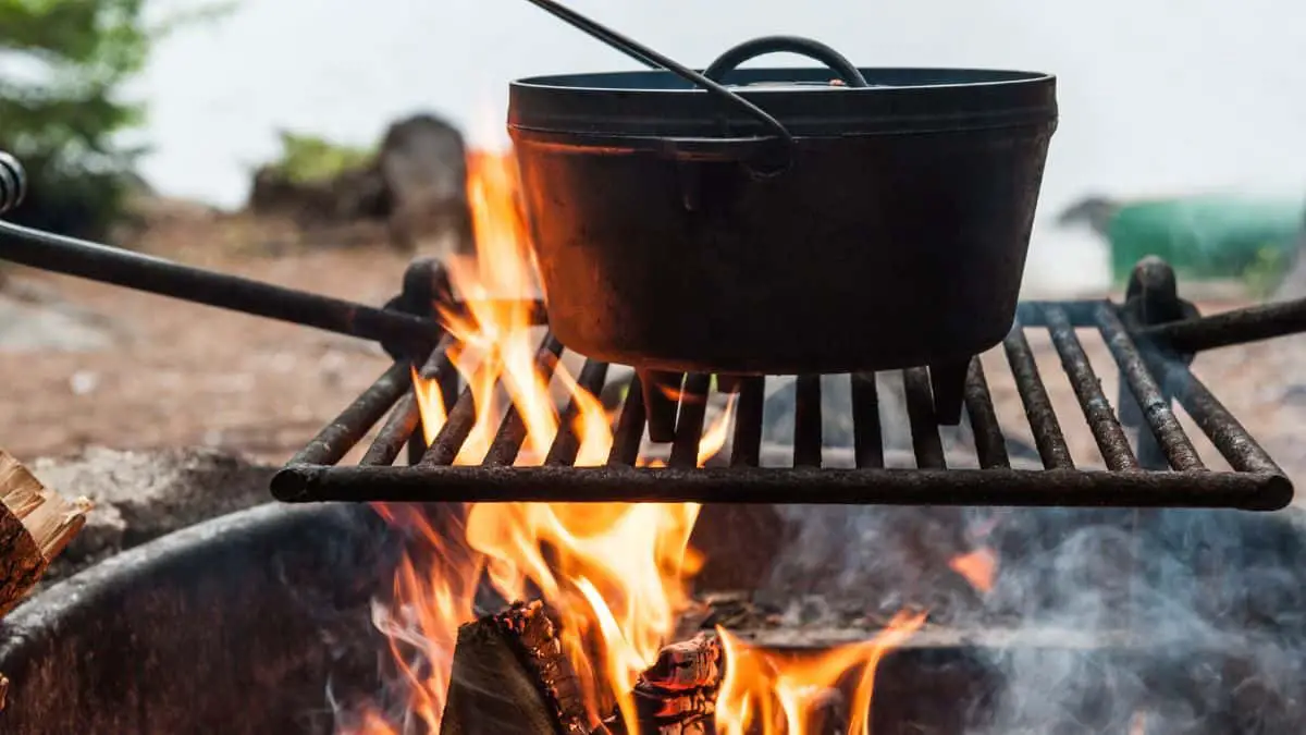 105 camping recipes camping Bacon, Beef, and Beans Dutch Oven Casserole 