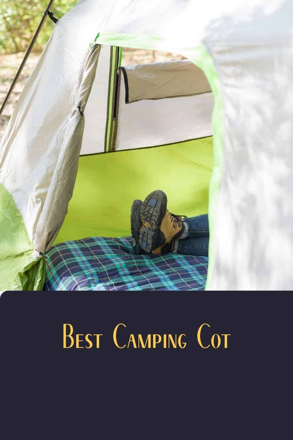 Pinterest image for Best Camping Cot