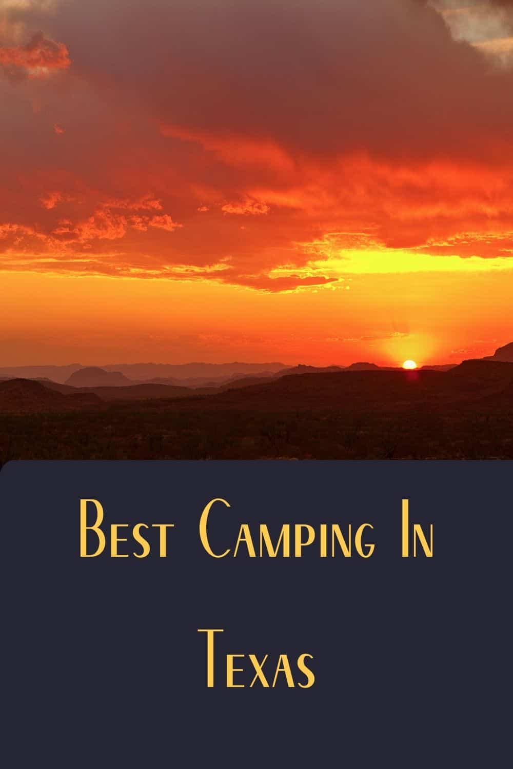 Pinterest image for Best Camping In Texas
