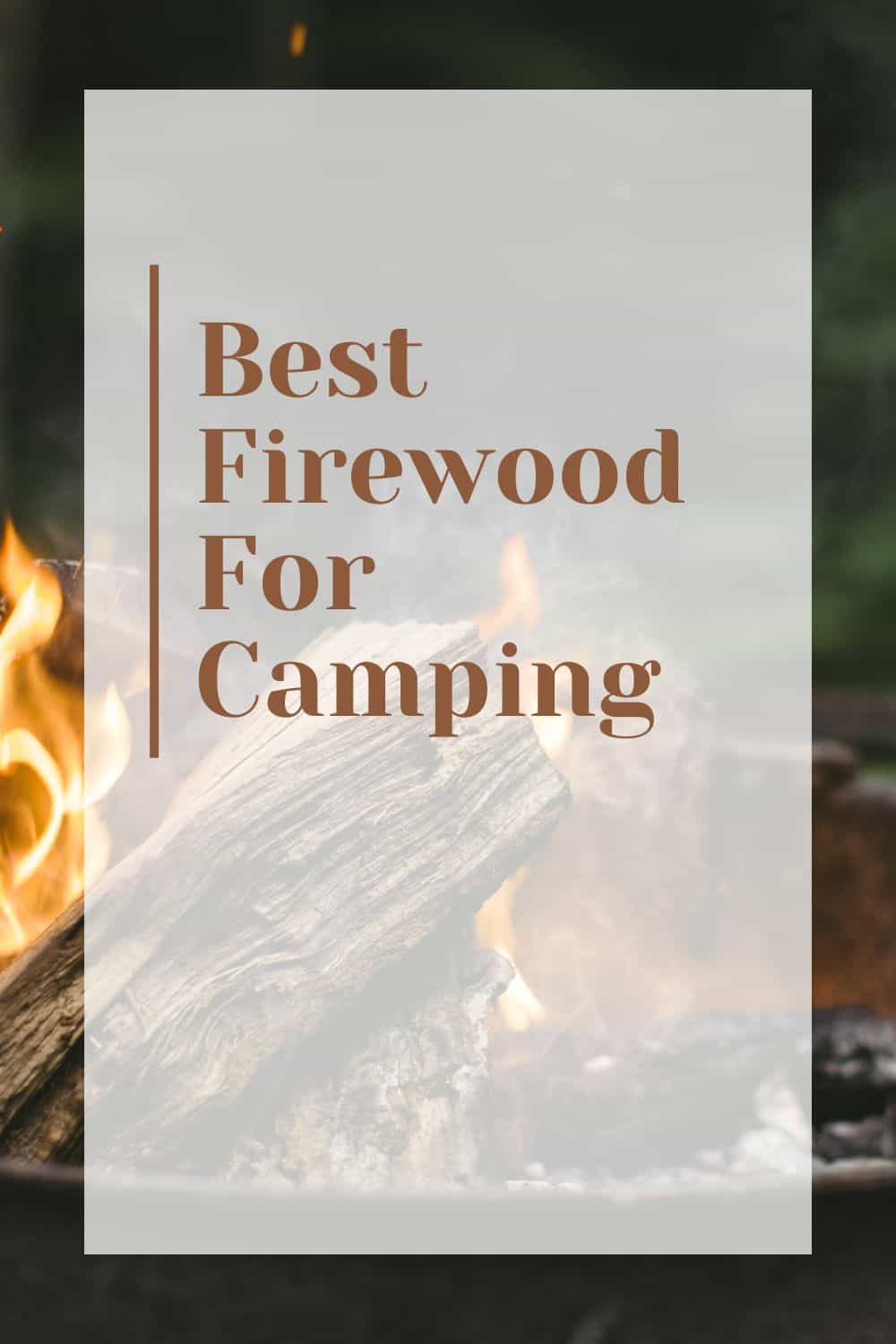 Pinterest image for Best Firewood For Camping