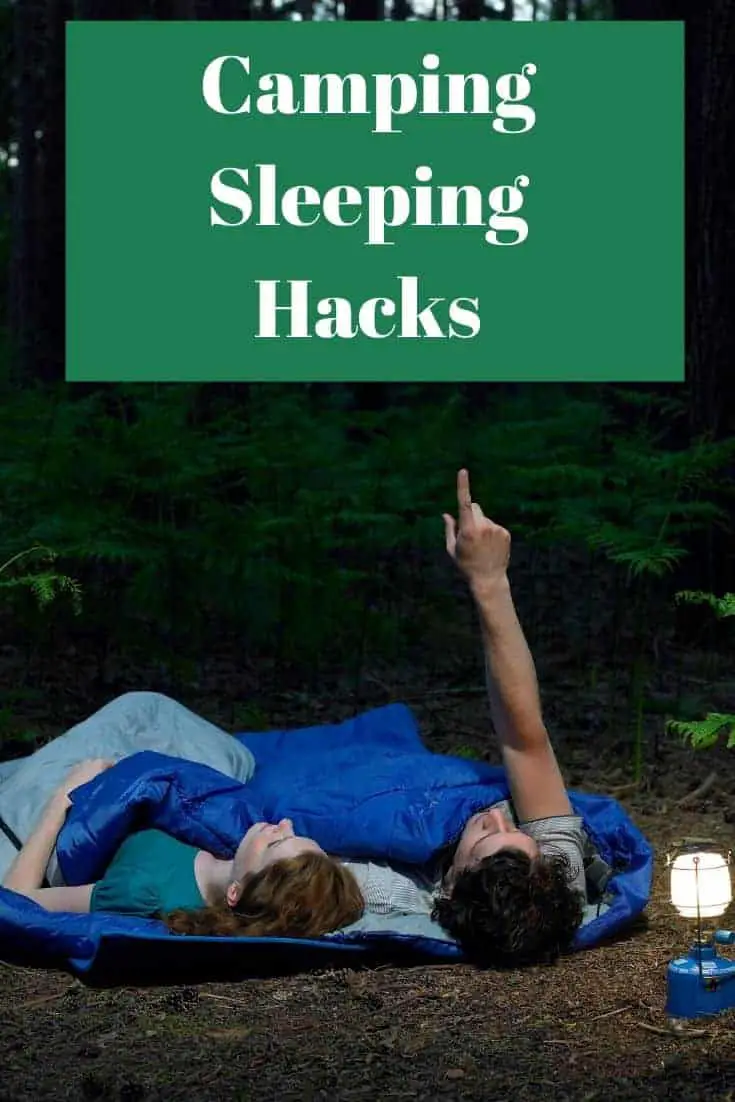 Pinterest image for Camping Sleeping Hacks