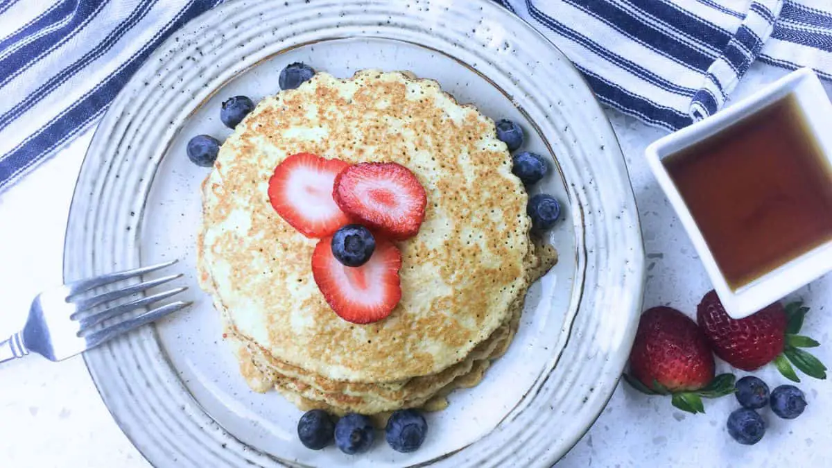 105 camping recipes campfire Cream Cheese Pancakes with Fresh Berries
