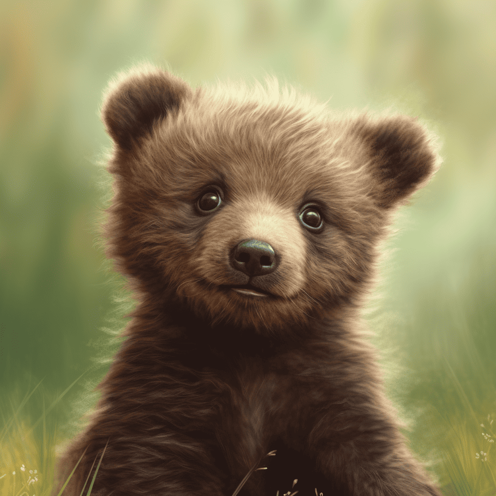cute bear in a meadow