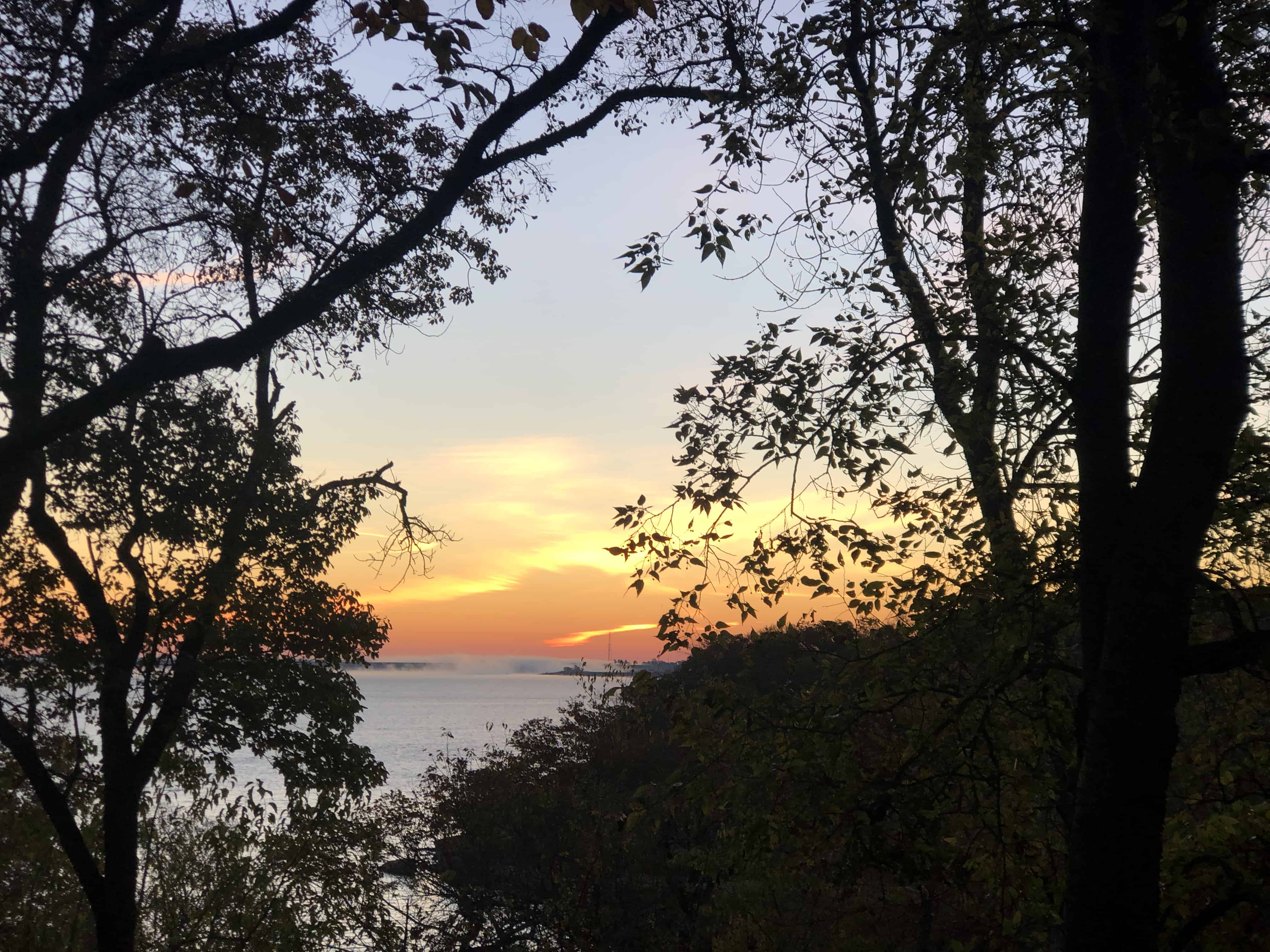 Photo of a sunset at Eisenhower state park