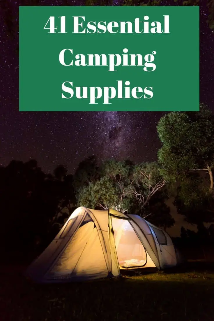 Pinterest image for 41 Essential Camping Supplies