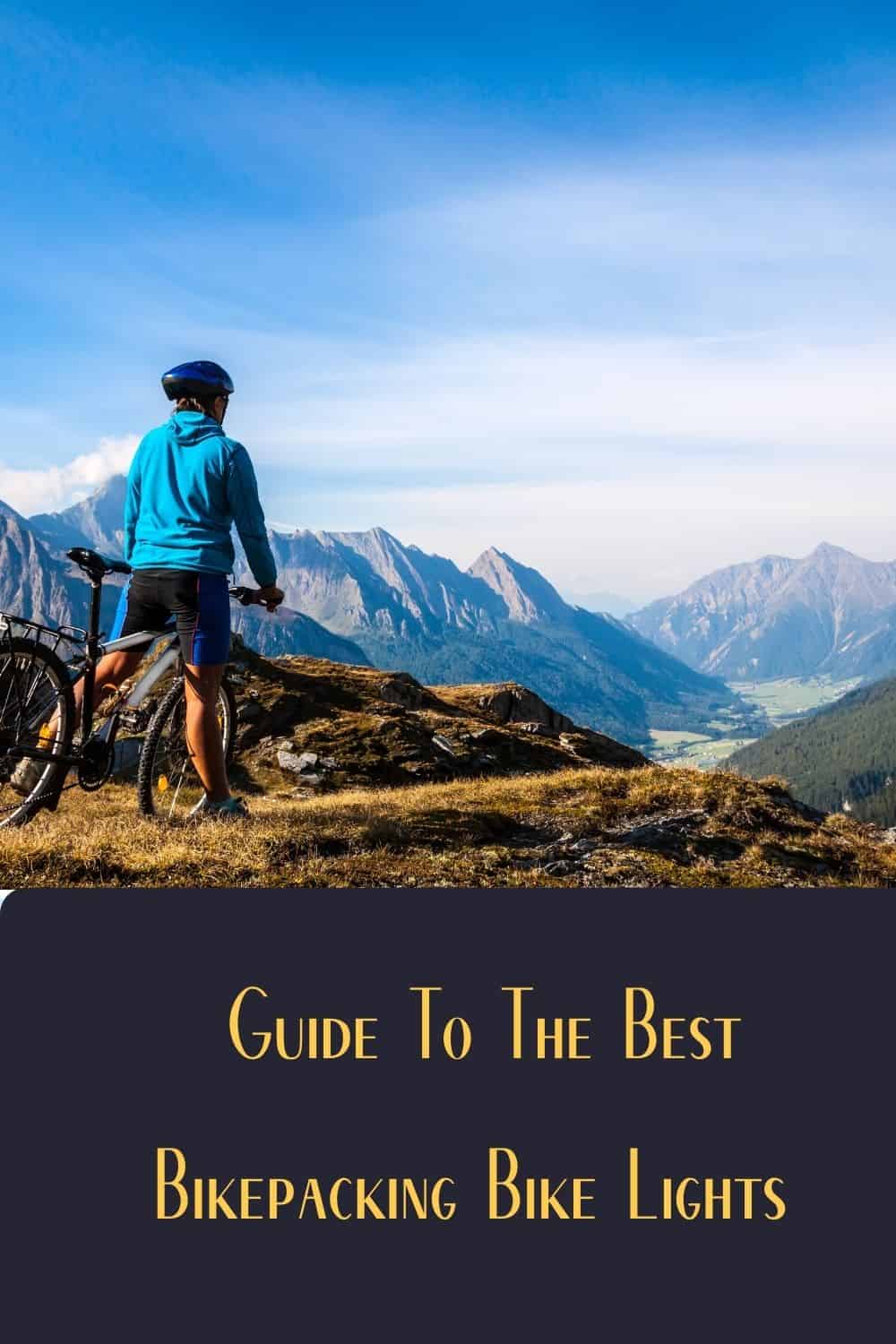 Pinterest image for Guide To The Best Bikepacking Bike Lights
