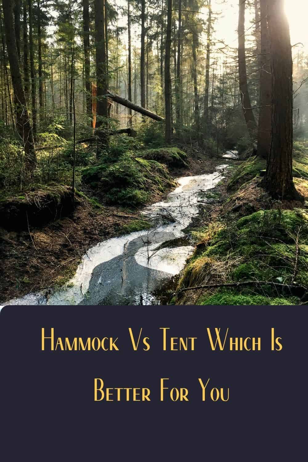 Pinterest image for Hammock Vs Tent Which Is Better For You