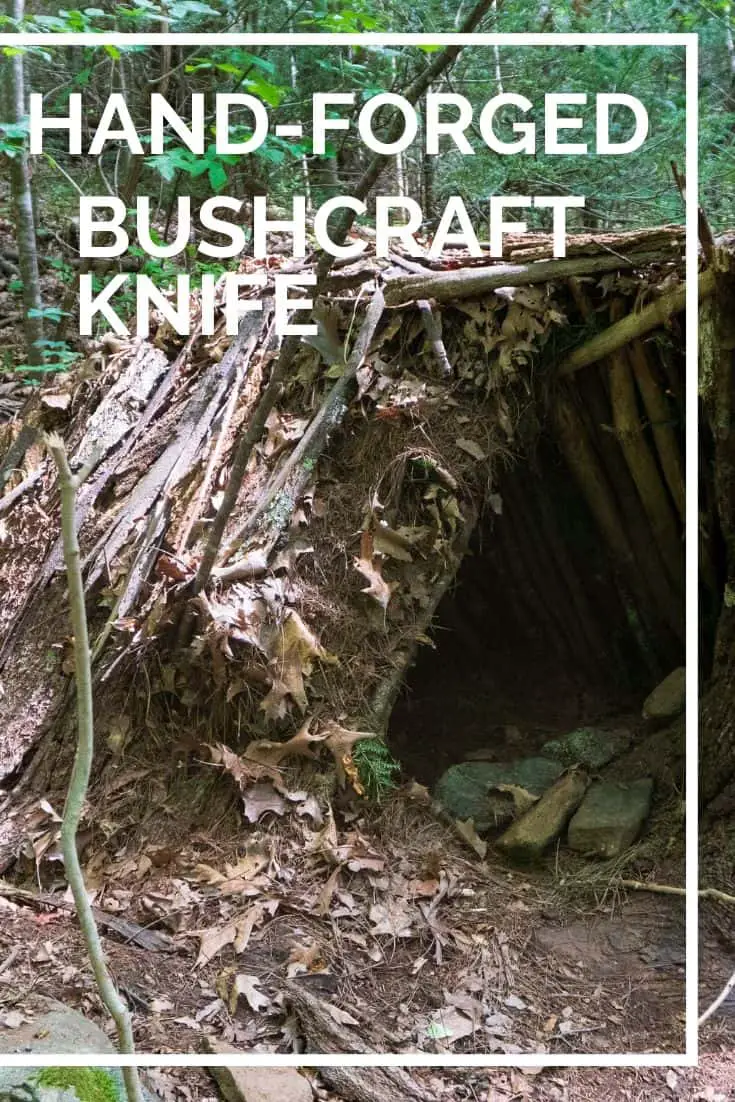 Pinterest image for Hand Forged Bushcraft Knife