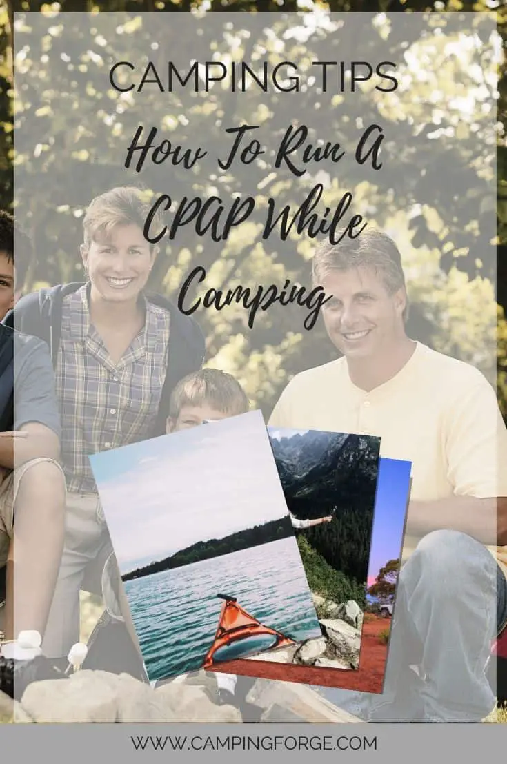 Pinterest image for How To Run A CPAP While Camping