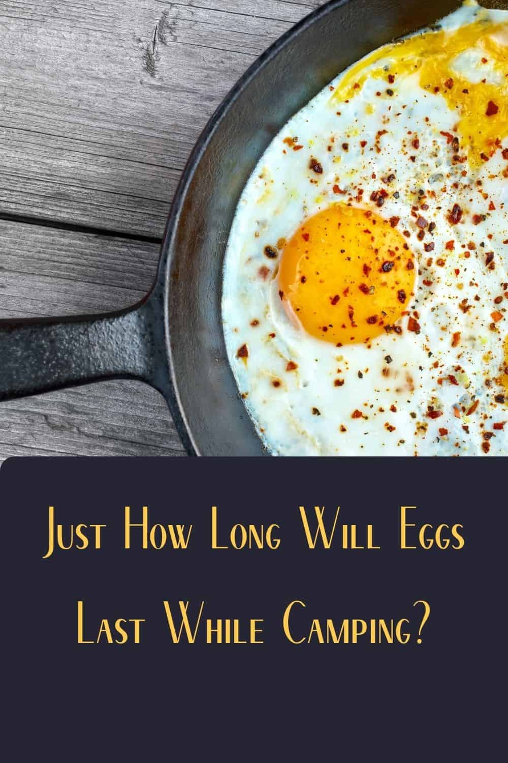 Pinterest image for Just How Long Will Eggs Last While Camping?