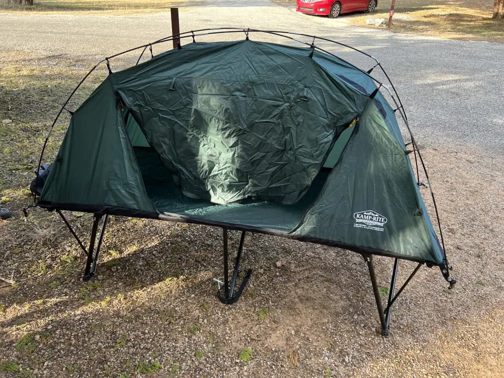Kamp-Rite Compact Tent after being setup