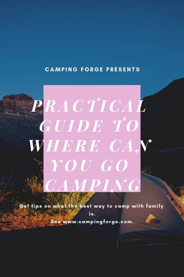 Pinterest image for Practical Guide To Where Can You Go Camping