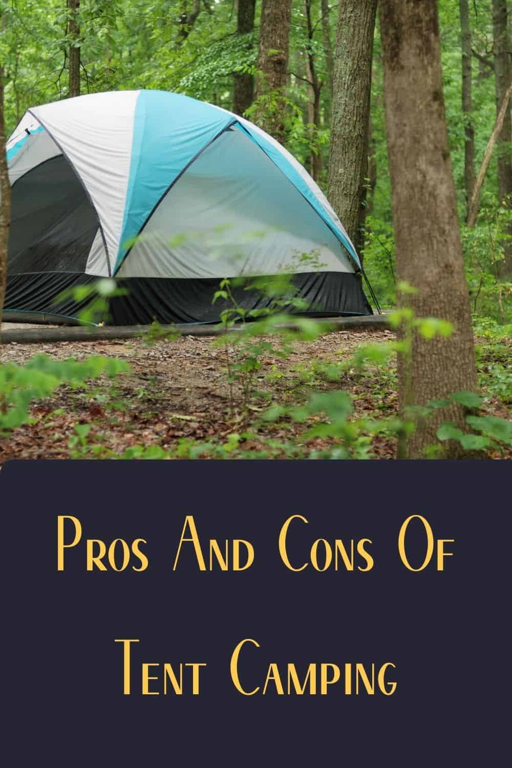 Pinterest image for Pros And Cons Of Tent Camping