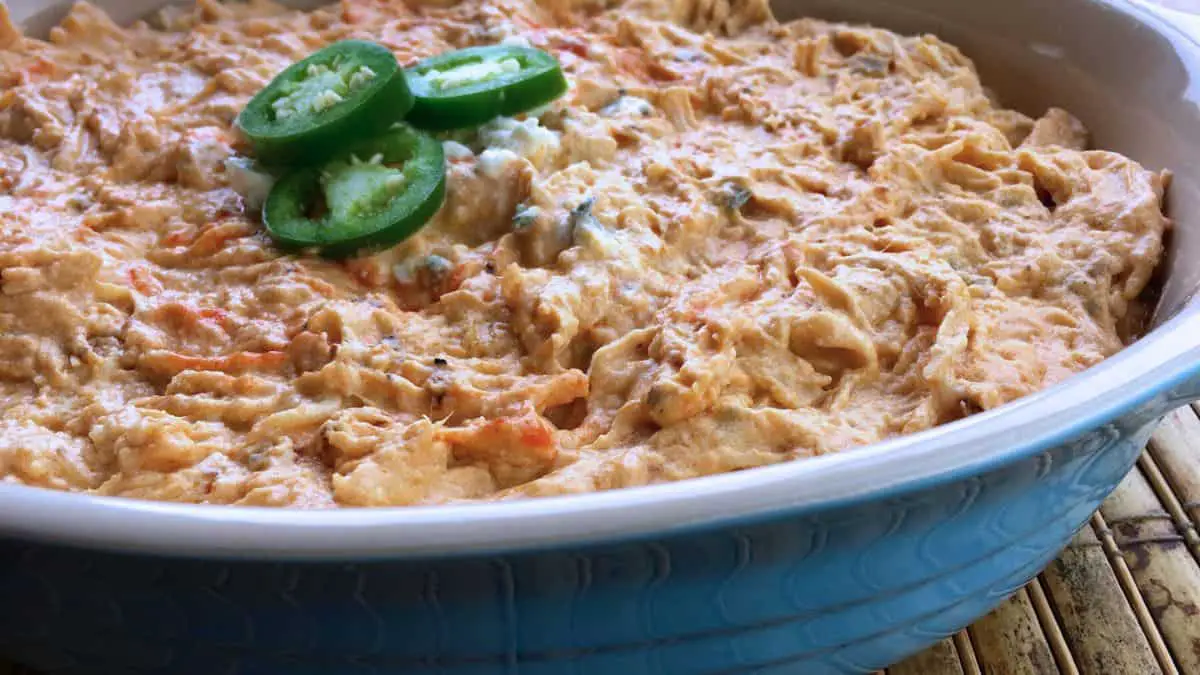 105 camping recipes Campfire Dutch Oven Spicy Buffalo Chicken Dip