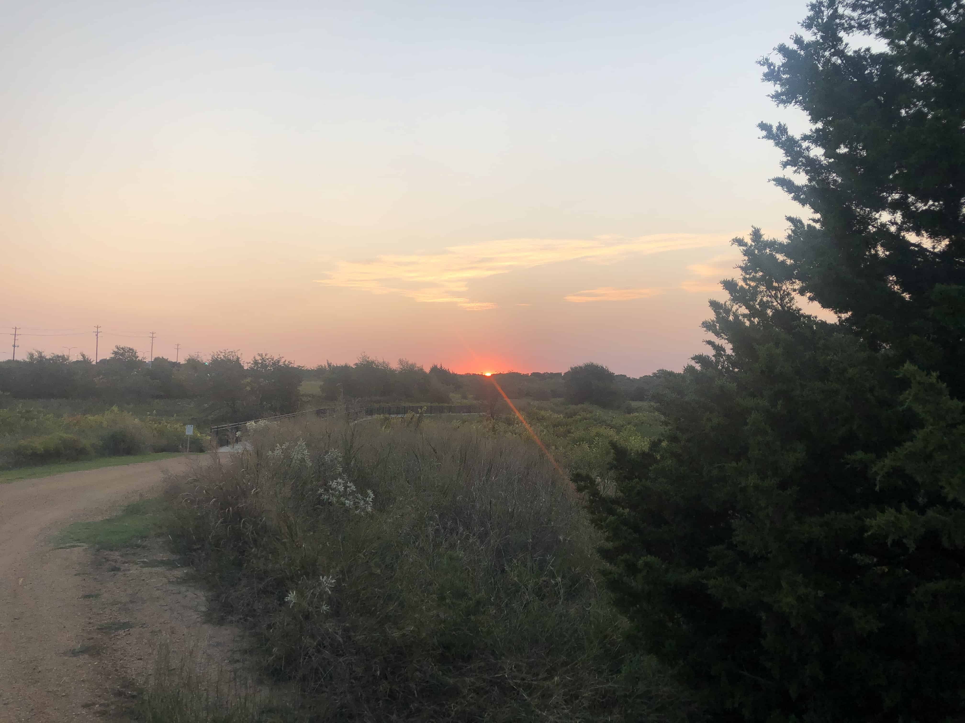 Photograph of a sunrise in east Texas