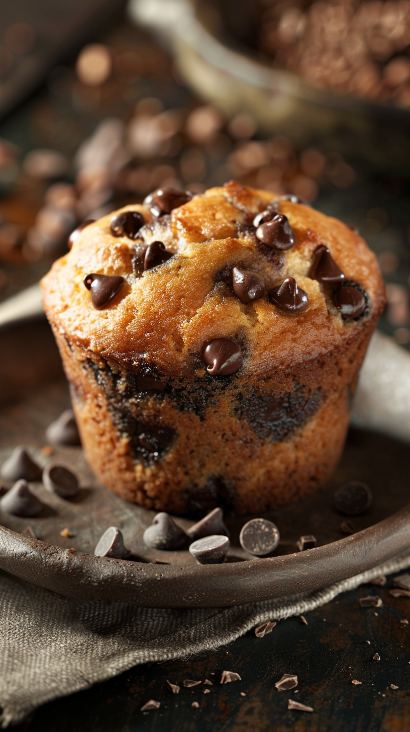 Photo of a Texas-Sized Chocolate Chip Muffins
