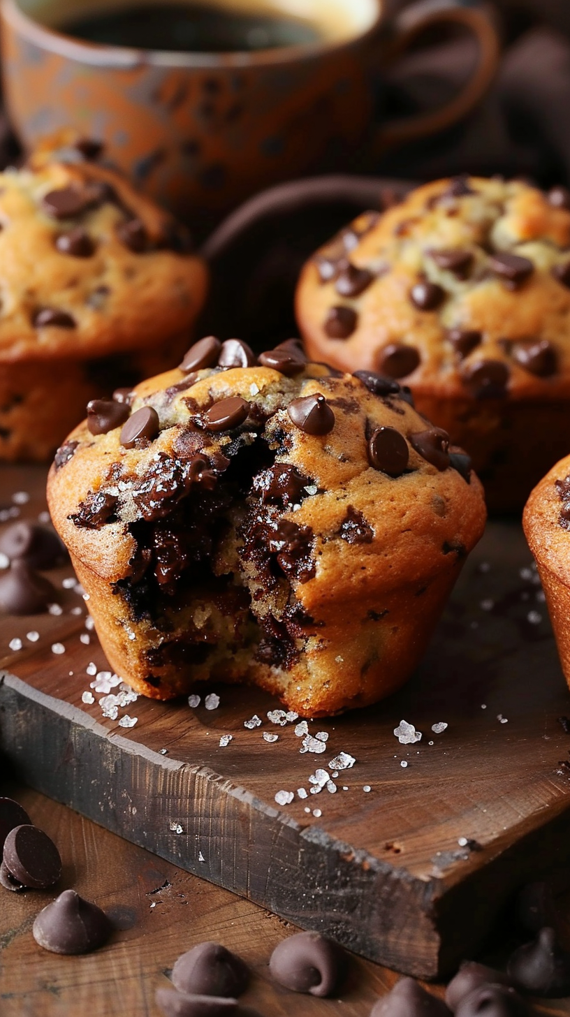 Photo of a Texas-Sized Chocolate Chip Muffins being baked