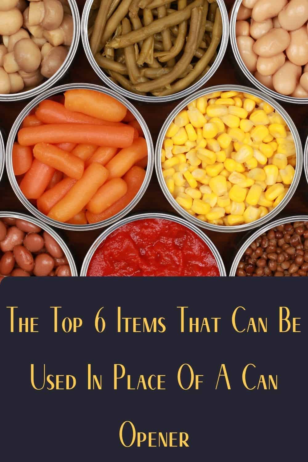 Pinterest image for The Top 6 Items That Can Be Used In Place Of A Can Opener To Open Your Canned Goods