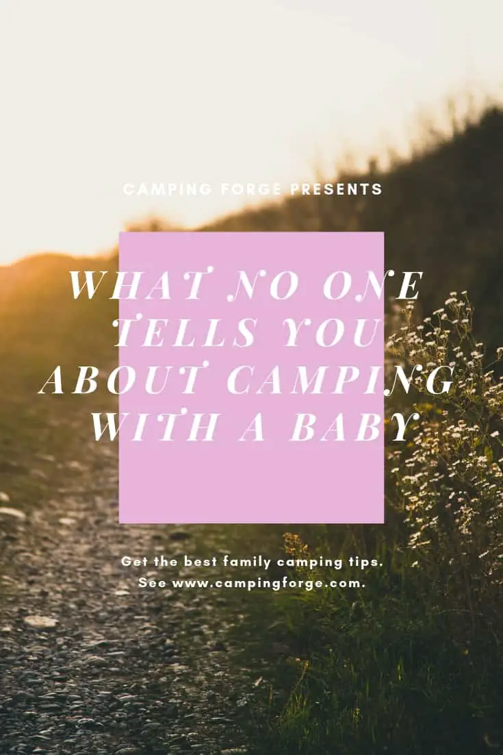 Pinterest image for What No One Tells You About Camping With A Baby