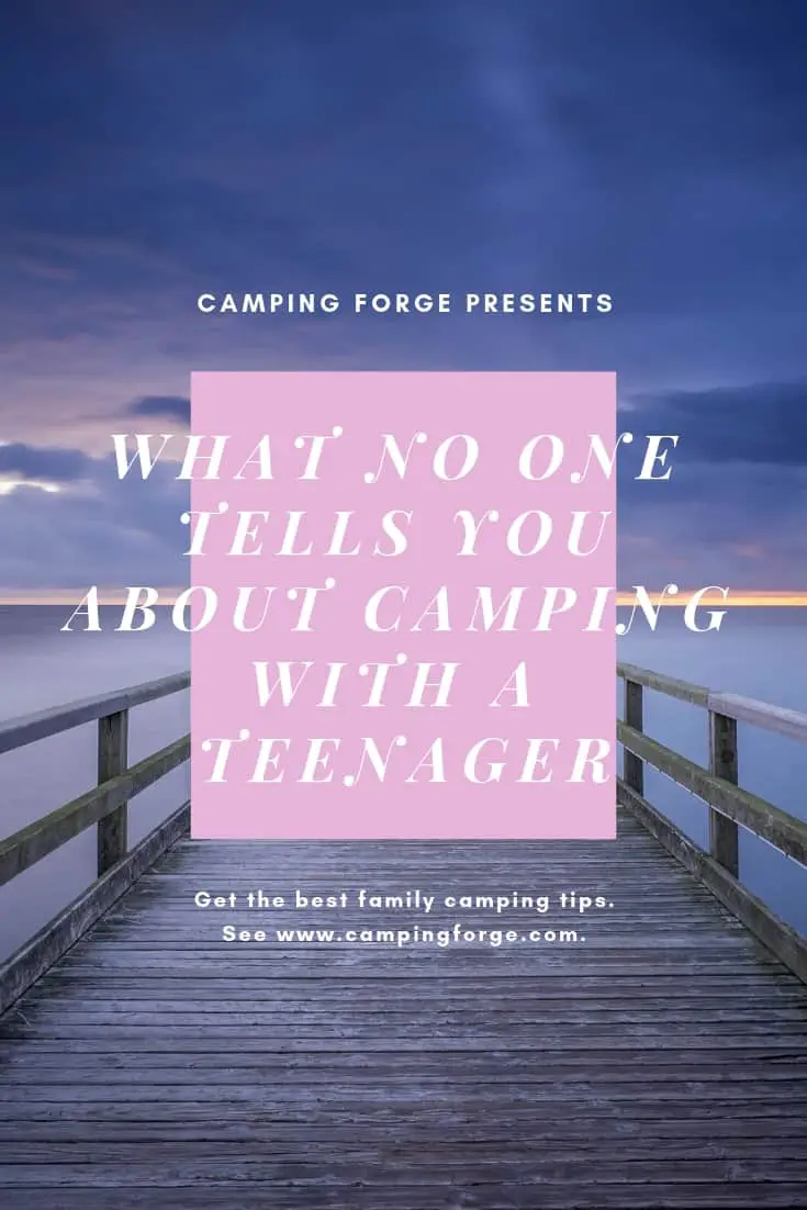 Pinterest image for What No One Tells You About Camping With A Teenager