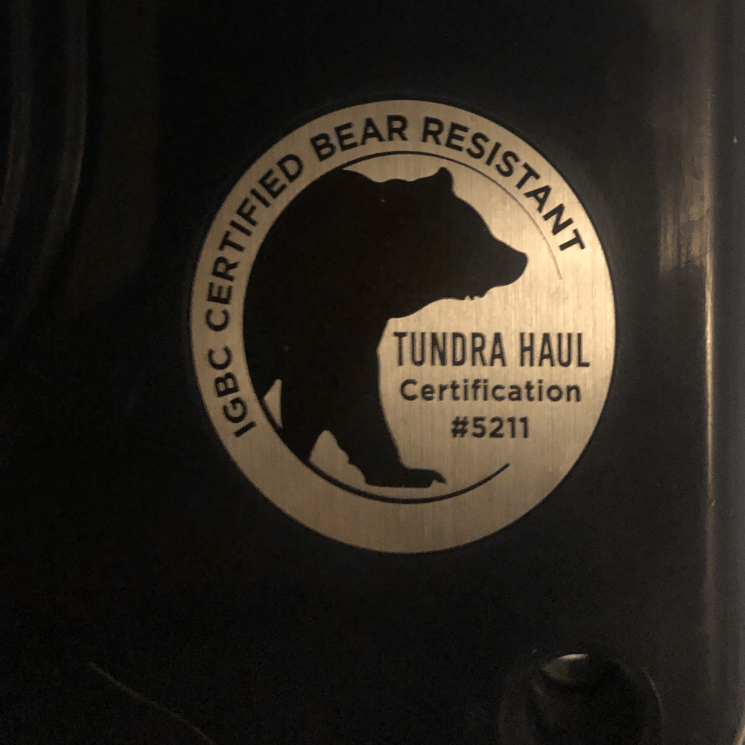 Example of Yeti Tundra Haul bear certification